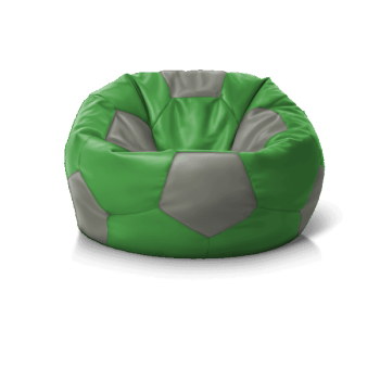 Крісло м''яч Green + темно Grey': м’яке крісло для сучасного інтер’єру, зручне для відпочинку.